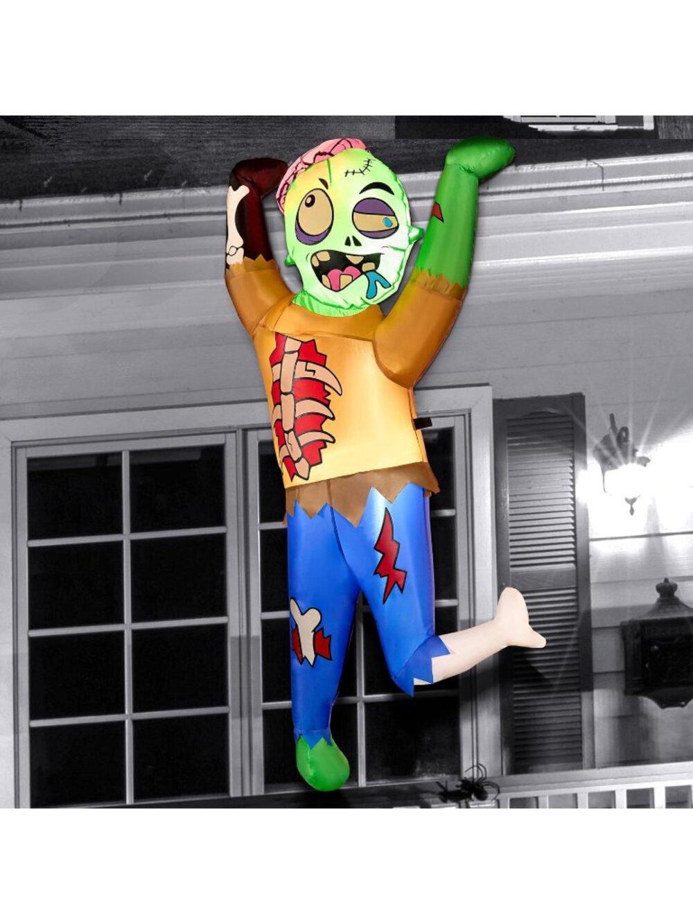 🎃5 FT Halloween Inflatables Zombie Window Eaves Blow Ups Ghost Decorations